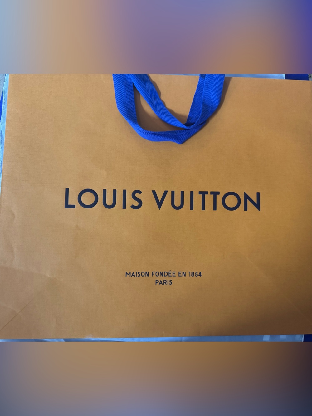 Louis Vuitton 💯% Authentic Iconic Orange Large luxury paper shopping gift Bag